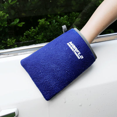 Blue Custom Synthetic Clay Mitt Clay Bar Wash Mitt For Auto Care Blister Packaged