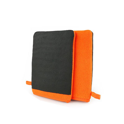 Pp Box Packaged Orange Auto Clay Mitt Nano Skin Wash Mitt For Car Washing