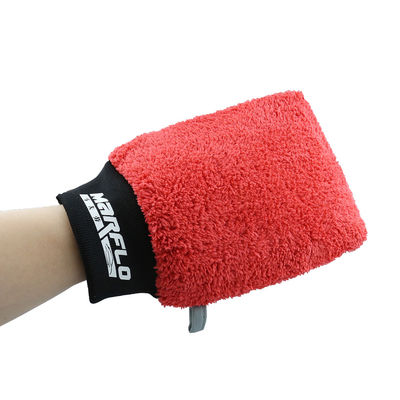 Red Microfiber Detailing Clay Mitt Clay Mitts For Cars With Pp Box Package