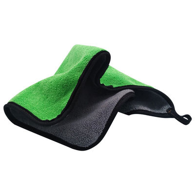 40*30cm Green Auto Detailing Microfiber Towels S M L Size High Water Absorption